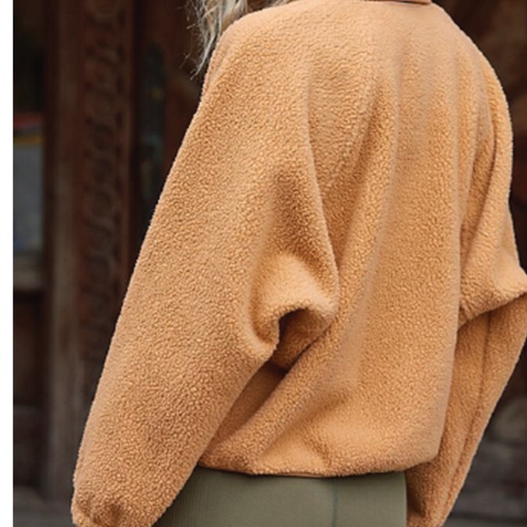 Free People Hit The Slopes Fleece Jacket Moroccan Amber - Picture 2 of 8